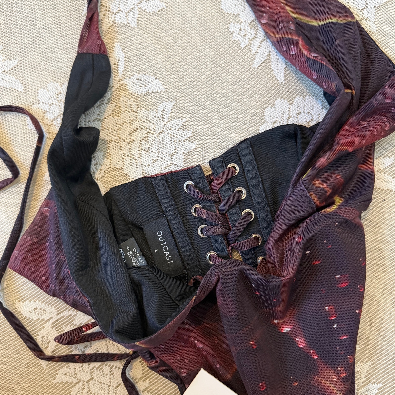 Outcast Eliza Muse Halter Crop Top Size L Nwt — image 4 of 4
